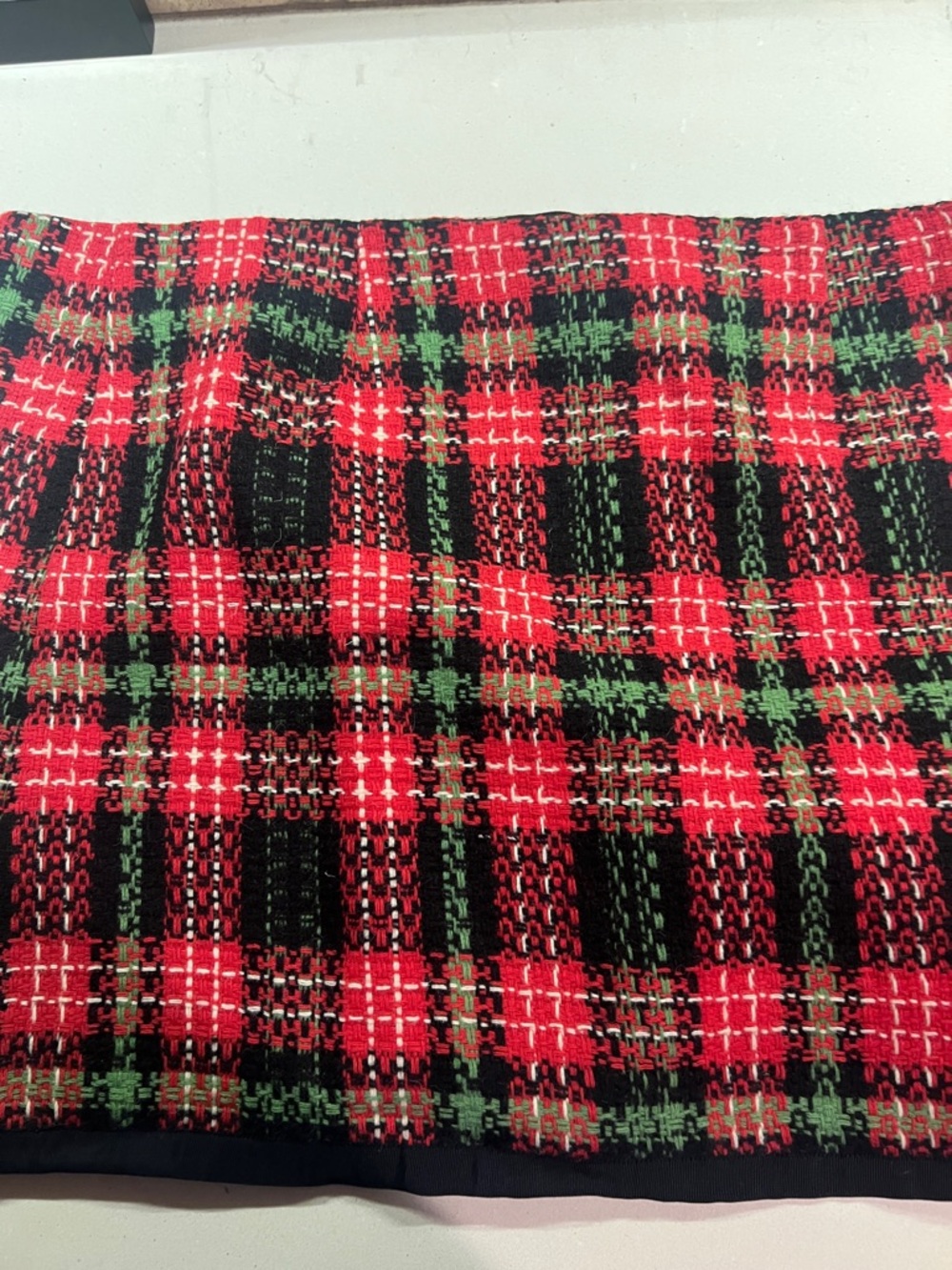 Vineyard Vines Red and Green Plaid Mini Skirt with Black Trim - Picture 5 of 5